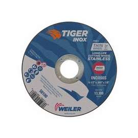 Tiger Inox Thin Cutting Wheels, 4 1/2 in Dia, .045 in Thick, 7/8 in Arbor