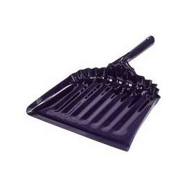 Dust Pans, 16 in x 15 in, 20 Gauge Steel, Black