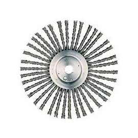 Joint/Crack Cleaning Brush, 12 in D x 3/8 in W, .035 in Steel Wire, 52 Knots