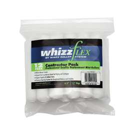 WHIZZ 44540 Paint Roller Cover, All Paints, Stains Paint, 3/8 in Thick Nap, Fabric Cover, White