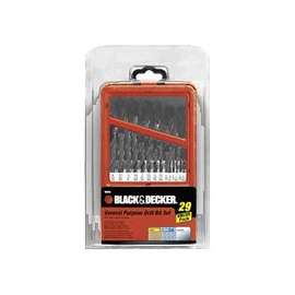 Black+Decker 15575 General-Purpose Drill Bit Set, Steel, Metallic, 29-Piece