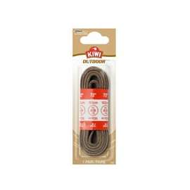 Kiwi 70452 Boot Lace, 72 in L, Rawhide Leather, Dark Brown