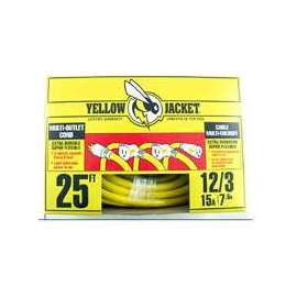 Woods 2830 Power Block Adapter Cord, 12 AWG, Yellow Jacket