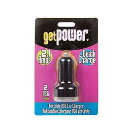 GetPower GP-DC2USB-BLK USB to DC Car Adapter, 2.4 A Charging, Black