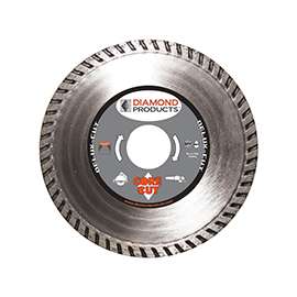 Diamond Products 21204 Circular Turbo Blade, 1 in Arbor, Diamond Cutting Edge