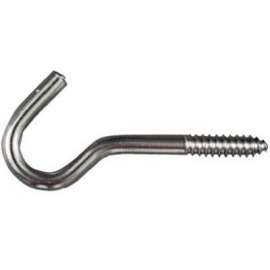 3/8x4-7/8 SS Screw Hook