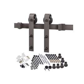 Renin BD102K-09600-BR Bent Strap Barn Door Hardware Kit, Steel, Bronze, For Barn Door