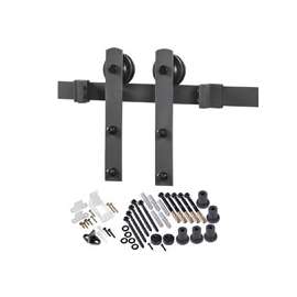 Renin BD100K-09600-MB Straight Strap Barn Door Hardware Kit, Steel, Matte, For Barn Door