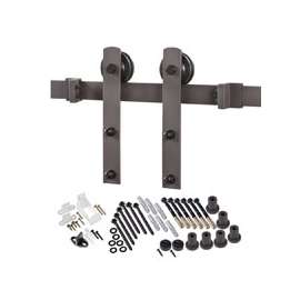 Renin BD100K-09600-BR Straight Strap Barn Door Hardware Kit, Steel, Bronze, For Barn Door