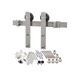 Renin BD100K-09600-SS Straight Strap Barn Door Hardware Kit, Steel, Stainless Steel, For Barn Door