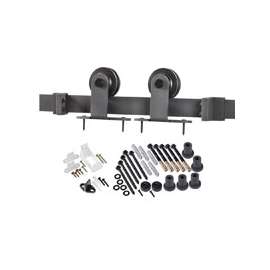Renin BD101K-09600-MB Straight Strap Barn Door Hardware Kit, Steel, Matte, For Barn Door