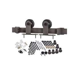 Renin BD101K-09600-BR Straight Strap Barn Door Hardware Kit, Steel, Bronze, For Barn Door