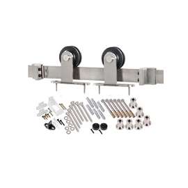 Renin BD101K-09600-SS Straight Strap Barn Door Hardware Kit, Steel, Stainless Steel, For Barn Door