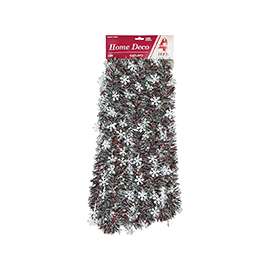 HolidayTrims Garland, Snowflakes, Red/Green/White, 3.5 X 18 Inch