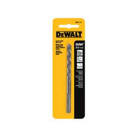 DeWALT DW1115 Jobber Bit Drill Bit, Parabolic Flute, 2-5/8 in L Flute, Round Shank, 1-17/64 in L Shank