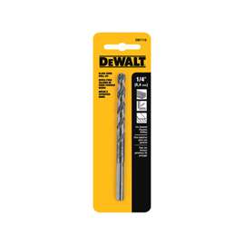 DeWALT DW1116 Jobber Bit Drill Bit, Parabolic Flute, 2-3/4 in L Flute, Round Shank, 1-1/4 in L Shank