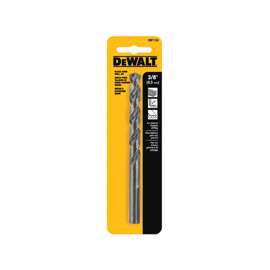 DeWALT DW1124 Jobber Bit Drill Bit, Parabolic Flute, 3-5/8 in L Flute, Round Shank, 1-3/8 in L Shank