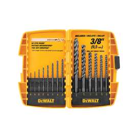 DeWALT DW1162 Drill Bit Set, Steel, Black Oxide, 14-Piece