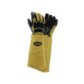 Ironcat Stick Welding Gloves, Large, Tan/Black, Gauntlet, Heat Shield Inserts