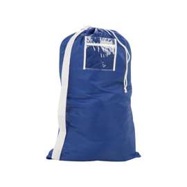 Honey-Can-Do LBG-03898 Shoulder Strap Laundry Bag, Drawstring Closure, Nylon, Blue