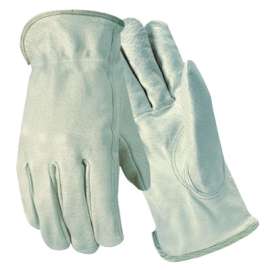 Grain Goatskin Drivers Gloves, Small, Unlined, White