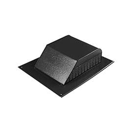 Master Flow SSB960ABLF Roof Louver, 10 in L x 10 in W Rough Opening, Aluminum, Black