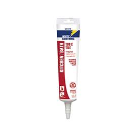 White Lightning W22000005 Latex Caulk, White, 5.5 oz Squeeze Tube