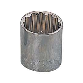 Vulcan Socket, 1/2 In Drive, 5/8 In, 12 Point, Chrome Vanadium Steel, Chrome