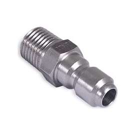 Mi-T-M AW-0017-0002 Quick-Connect Adapter, 1/4 in Plug x 1/4 in MNPT, Stainless Steel