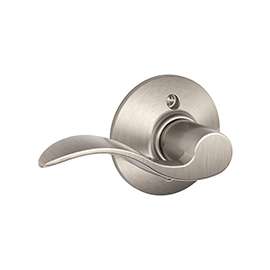 Schlage Accent F170 ACC 619 LH Dummy Lever, Zinc, Satin Nickel