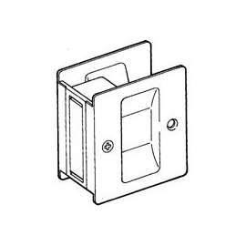 Schlage SC990B-619 Pocket Door Pull, Brass, Satin Nickel
