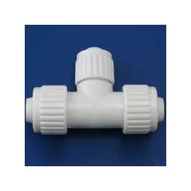 Flair-It PEXLOCK 16826 Reducing Tube Tee, 3/4 x 3/4 in Run, 1/2 in Branch, PEX x PEX Run Connection