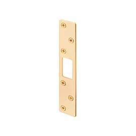 Defender Security U 9535 Deadbolt Strike, 5-7/8 in L, 1-1/8 in W, Steel, Brass