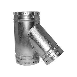 AmeriVent 4EY-3 Standard Wye, 4 in, Aluminum Alloy/Steel