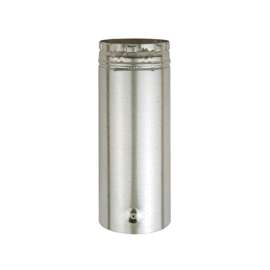 AmeriVent 5E12A Type B Gas Vent Pipe, 12 in L, Aluminum/Galvanized Steel