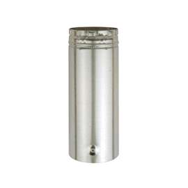 AmeriVent 6E12A Type B Gas Vent Pipe, 12 in L, Aluminum/Galvanized Steel