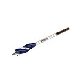 IRWIN SPEEDBOR 3041004 Auger Bit Wood Boring Bit, Tapered Flute, 2-3/8 in L Flute, Hex Shank, 1/4 in Dia Shank