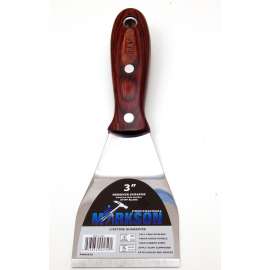 MARKSON Putty Knife 3", Scraper Tool with Pakka Wooden Handle, Spackle Knife and Stainless Steel Blade Joint Knife