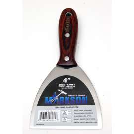 MARKSON Putty Knife 4", Scraper Tool with Pakka Wooden Handle, Spackle Knife, Stainless Steel Blade Joint Knife