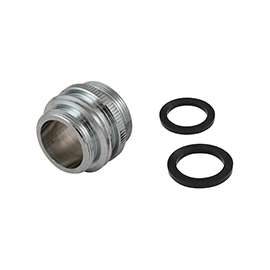 Plumb Pak PP800-60LF Faucet Aerator Adapter, 15/16-27 x 55/64-27 x 3/4 in Male x Female x MHT, Chrome