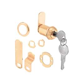 Defender Security U 9946 Drawer and Cabinet Lock, Y13 Yale Keyway, Keyed Lock, Stainless Steel, Brass