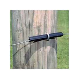 Zareba HT4FTI25/500-540T Fin Tube Insulator, 4 in L, Polyethylene, Black