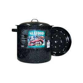 Granite Ware F6315-4 Seafood Steamer with Insert, 15.5 qt Capacity, Black