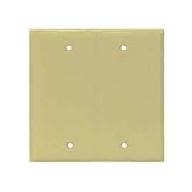 Eaton Cooper Wiring PJ23V Wallplate, 2-Gang, Polycarbonate, Ivory