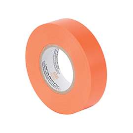 GB GTO-667P Electrical Tape, 66 ft L, 7 mil Thick, PVC Backing, Orange