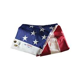 Valley Forge USB3 USA Flag, 3 ft W, 5 ft H, Cotton