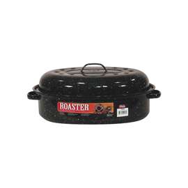 Granite Ware F0508-2 Roaster, 10 lb Capacity, Porcelain/Steel, Black