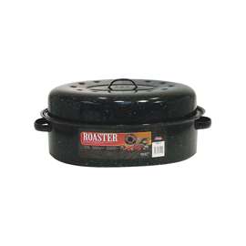 Granite Ware F0510-4 Roaster, 20 lb Capacity, Porcelain/Steel, Black