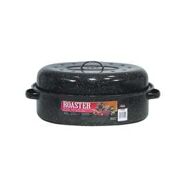 Granite Ware F0509-2 Roaster, 15 lb Capacity, Porcelain/Steel, Black