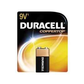 Duracell MN1604B1Z Alkaline Battery, 9 V, Manganese Dioxide, 9 V